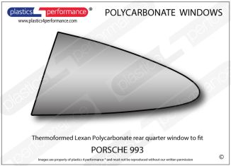PORSCHE - 993 - Lexan Polycarbonate left rear quarter window