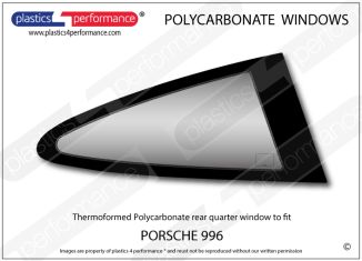 PORSCHE - 996 - Lexan Polycarbonate right rear quarter window