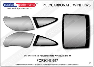 PORSCHE 997 - Lexan Polycarbonate window kit