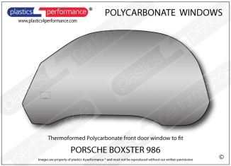 PORSCHE - Boxster 986 - Lexan Polycarbonate left front door window