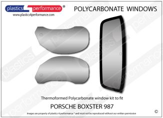 PORSCHE Boxster 987 Lexan Polycarbonate window kit