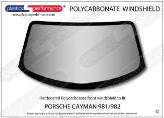 PORSCHE - Cayman 982 - Hardcoated Lexan Polycarbonate front windscreen