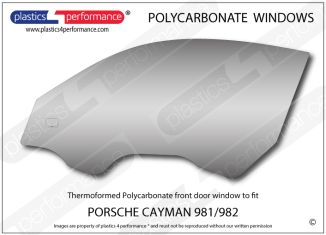 PORSCHE - Cayman 981 - 982 (718)  - Lexan Polycarbonate left front door window