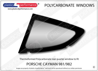 PORSCHE - Cayman 982 - Lexan Polycarbonate left rear quarter window