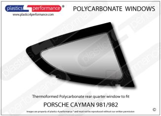 PORSCHE - Cayman 981 - 982 (718)  - Lexan Polycarbonate right rear quarter window