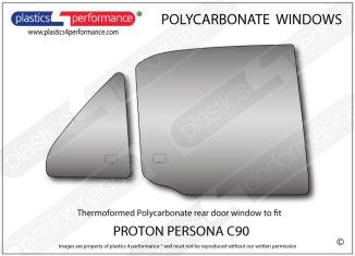 PROTON - Persona C90 - Lexan Polycarbonate right rear door window