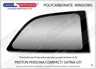 PROTON - Satria GTI / Proton Persona Compact- Polycarbonate RH rear qtr window