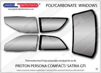 PROTON - Satria GTI - Lexan Polycarbonate window kit
