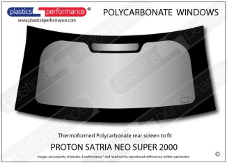 PROTON - Satria Neo Super 2000 - Lexan Polycarbonate rear screen