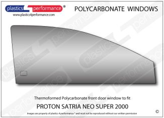 PROTON - Satria Neo Super 2000 - Lexan polycarbonate right hand front door window