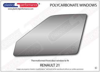 RENAULT - 21 - Lexan Polycarbonate left front door window