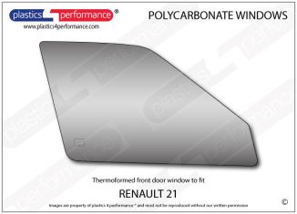 RENAULT - 21 - Lexan Polycarbonate right front door window