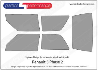 RENAULT - 5 GT Turbo Phase 2 - Lexan Polycarbonate window kit