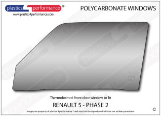 RENAULT - 5 GT Turbo Phase 2 - Lexan Polycarbonate left front door window