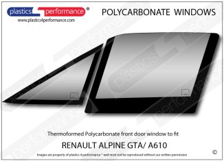 RENAULT - Alpine GTA/ A610 - Lexan Polycarbonate left front door window