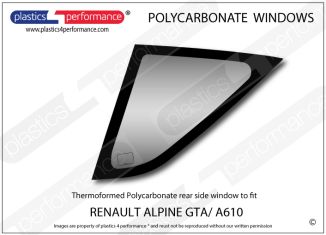 RENAULT - Alpine GTA/ A610 - Lexan Polycarbonate left rear side window