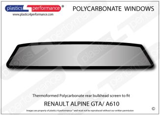 RENAULT - Alpine GTA/ A610 - Lexan Polycarbonate rear bulkhead window