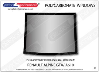 RENAULT - Alpine GTA /A610 - Lexan Polycarbonate rear screen