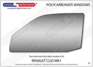RENAULT - Clio Mk1 - Lexan Polycarbonate left front door window