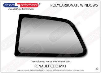 RENAULT - Clio Mk1 - Lexan Polycarbonate left rear quarter window