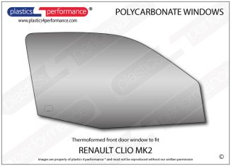 RENAULT - Clio Mk2 - Lexan Polycarbonate right front door window
