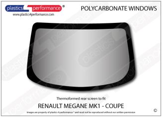 RENAULT - Megane Coupe MK1 - Lexan Polycarbonate rear screen