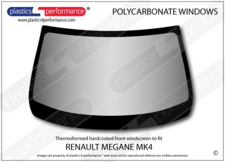 RENAULT Megane MK4 - Hardcoated polycarbonate Front windscreen