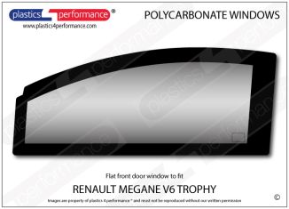 RENAULT - Megane V6 Trophy - Lexan Polycarbonate left front door window