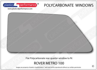 Rover - Metro 100 - Lexan Polycarbonate left rear quarter window