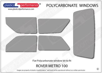 Rover - Metro 100 - Lexan Polycarbonate window kit