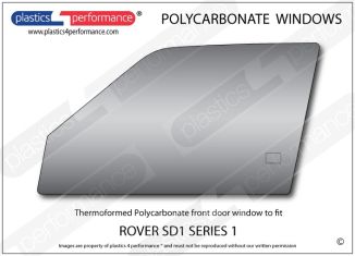 Rover - SD1 (Series 1) - Lexan Polycarbonate left front door window
