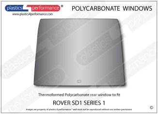 Rover - SD1 (Series 1) - Lexan Polycarbonate rear screen