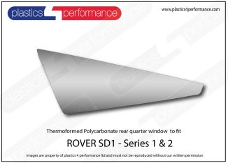 Rover - SD1 (Series 2) - Lexan Polycarbonate left rear quarter window