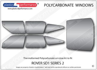 ROVER SD1 Series 2 - Lexan Polycarbonate window kit