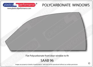 SAAB - 96 - Lexan Polycarbonate left front door window