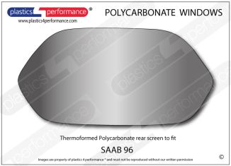SAAB 96 MK1 1960 -1968 - Polycarbonate rear screen