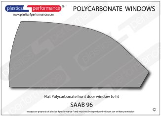 SAAB - 96 - Lexan Polycarbonate right front door window