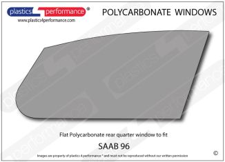 SAAB - 96 - Lexan Polycarbonate right rear quarter window