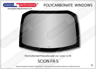 SCION - FR-S - Lexan Polycarbonate rear screen