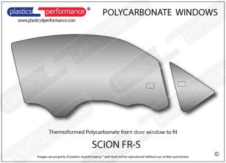 SCION - FR-S - Lexan Polycarbonate right front door window