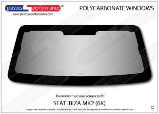 SEAT - Ibiza MK2 6K - Lexan Polycarbonate rear screen