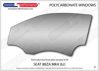 SEAT - Ibiza MK4 (6J)  - Lexan Polycarbonate left front door window