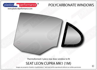 SEAT - Leon MK1 1M - Lexan Polycarbonate left rear door window