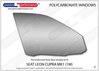 SEAT - Leon MK1 1M - Lexan Polycarbonate right front door window