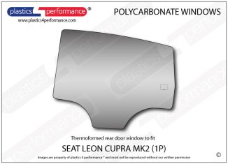 SEAT - Leon Mk2 1P Cupra - Lexan Polycarbonate left rear door window