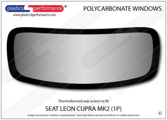 SEAT - Leon Mk2 1P Cupra - Lexan Polycarbonate rear screen