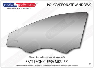 SEAT - Leon MK3 5F 5dr - Lexan Polycarbonate left front door window