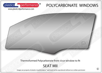 SEAT Mii 3dr - Lexan Polycarbonate left front door window