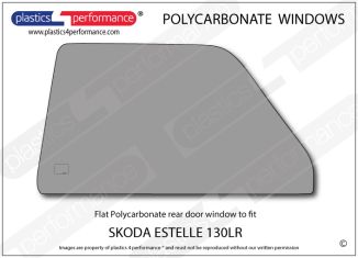SKODA Estelle 130LR - Lexan Polycarbonate left rear door window