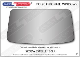 SKODA Estelle 130LR - Lexan Polycarbonate rear screen